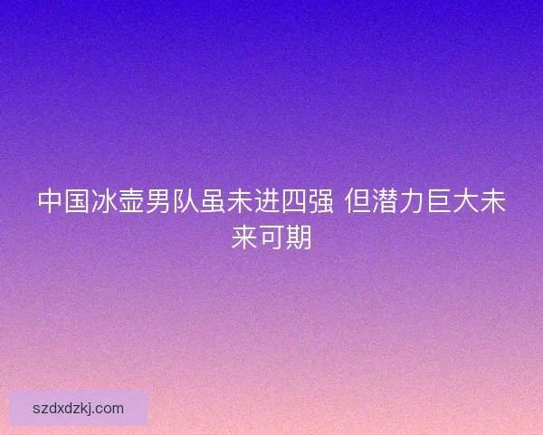 中国冰壶男队虽未进四强 但潜力巨大未来可期
